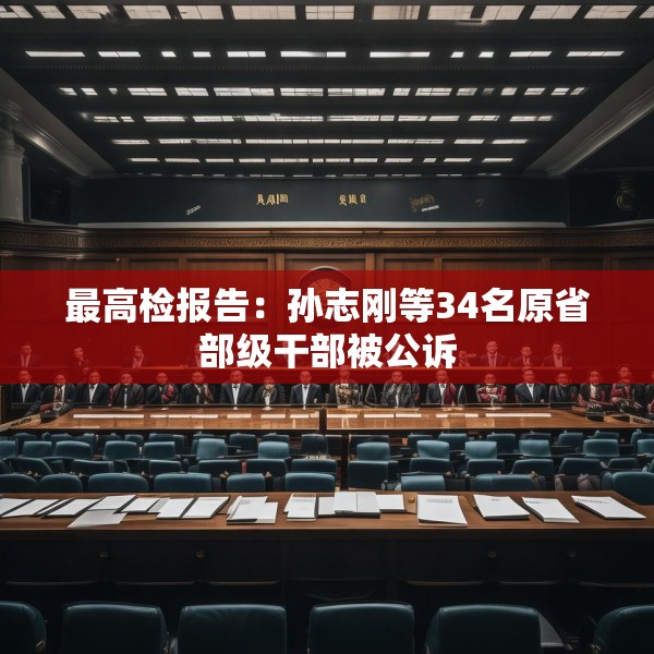 最高检报告：孙志刚等34名原省部级干部被公诉