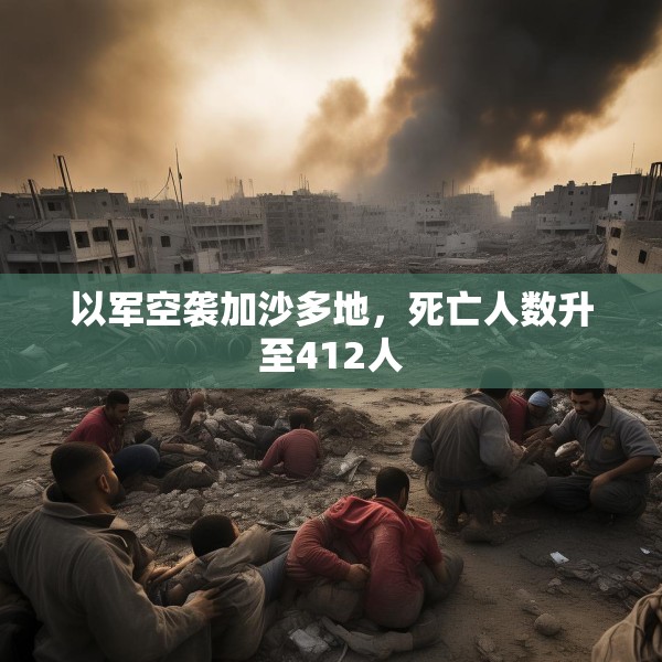 以军空袭加沙多地，死亡人数升至412人