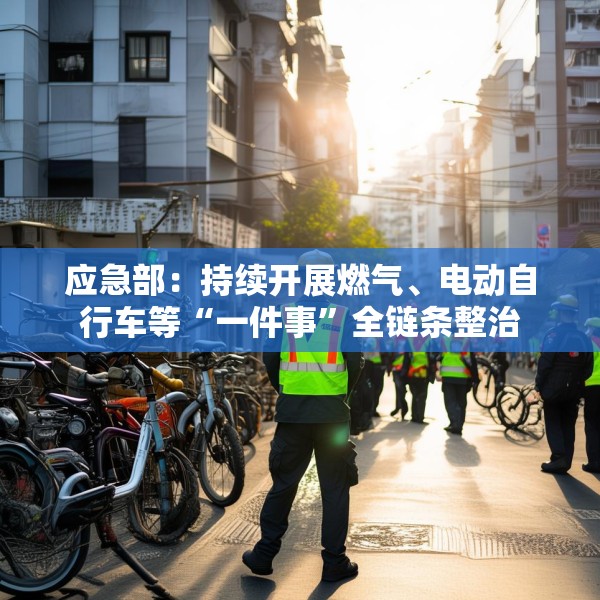 应急部：持续开展燃气、电动自行车等“一件事”全链条整治
